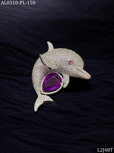 Summertime special dolphin brooch