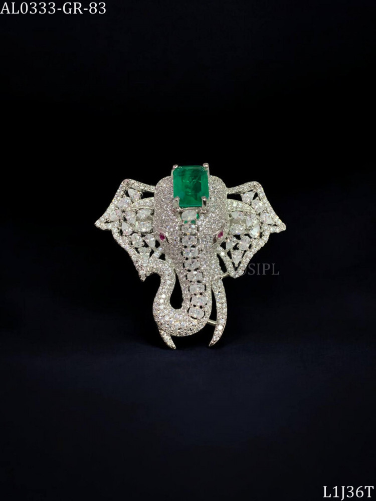 Image of Sparkling elephant brooch