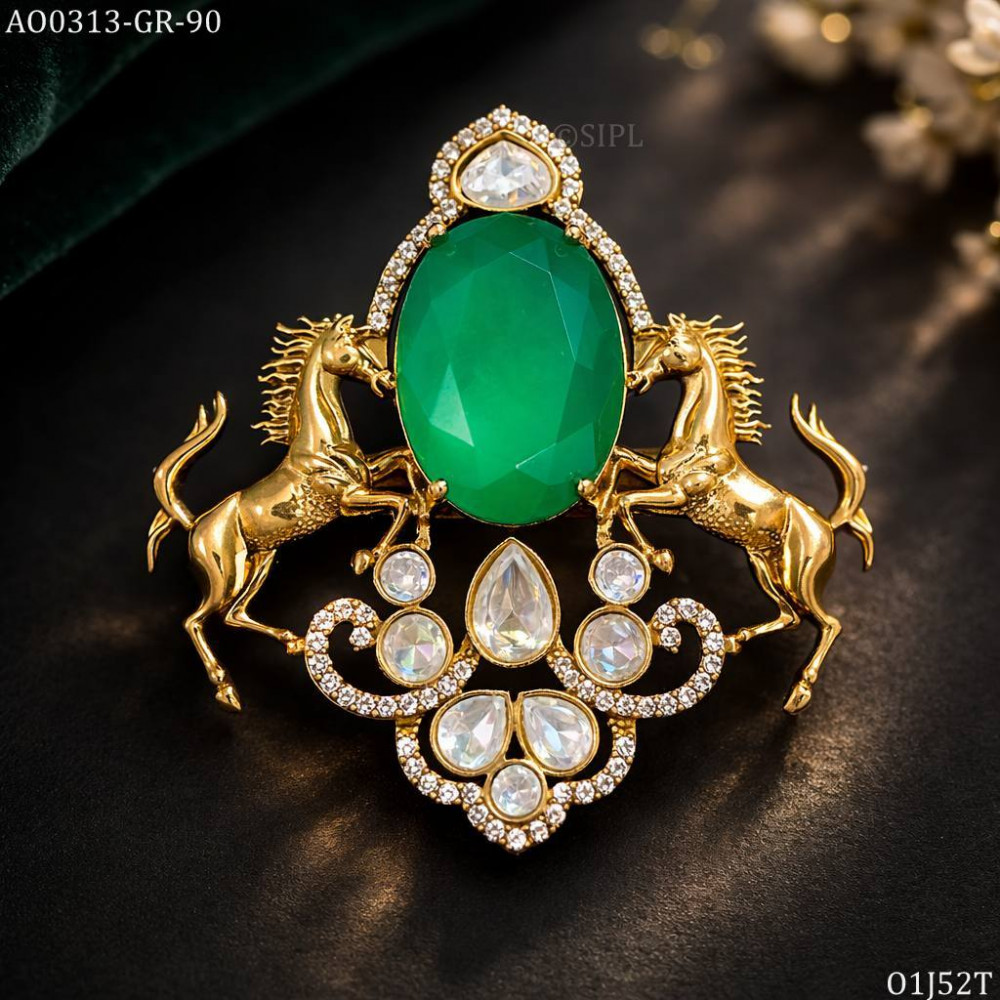 Image of Beautiful moissanite horses brooch