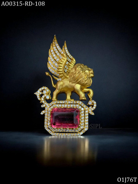 Flying Loin designer brooch