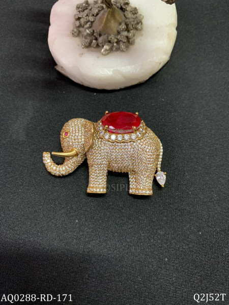 Elephant Designer Brooch