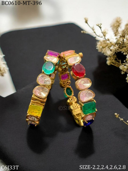 Designer polki bangle