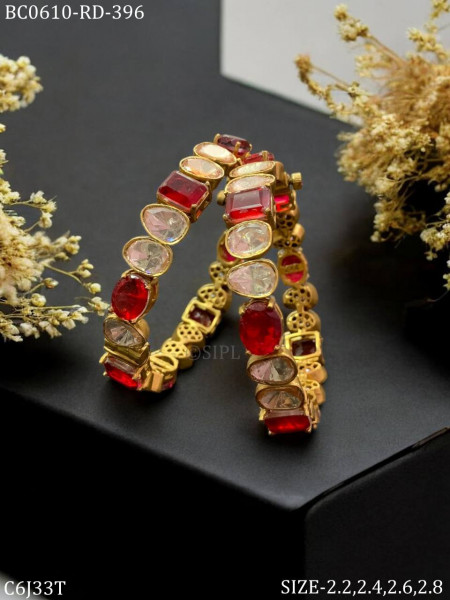 Designer polki bangle