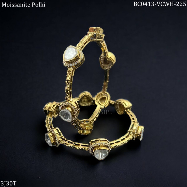 Victorian plating moissanite openable bangles