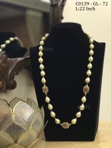 Baroque freshwater pearls mala