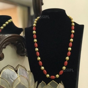 Traditional Coral Tumble Single Layer Mala