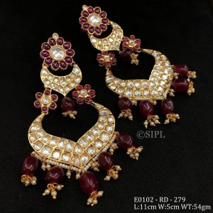 Classic Gold Tone Kundan Chandbali