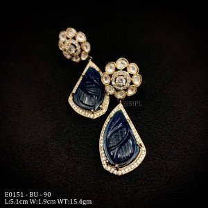 Luxury Carved Stone Earring