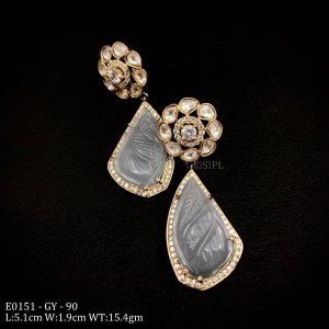 Luxury Carved Stone Earring