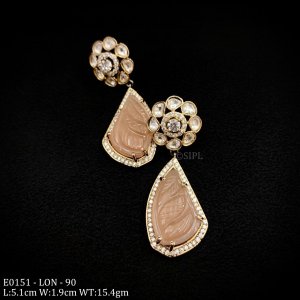 Luxury Carved Stone Earring