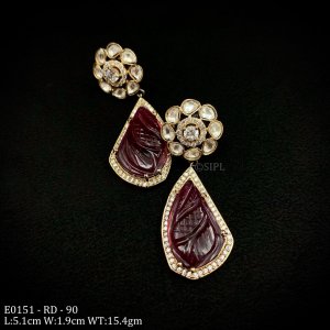 Luxury Carved Stone Earring