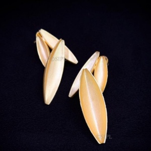 Beautiful matte gold finish earrings