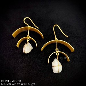 Beautiful Handmade Druzy Stone Earring