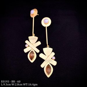 Classic Design Colored Stone Earring
