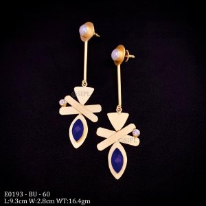 Classic Design Colored Stone Earring
