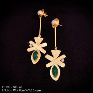 Classic Design Colored Stone Earring