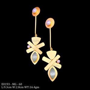 Classic Design Colored Stone Earring