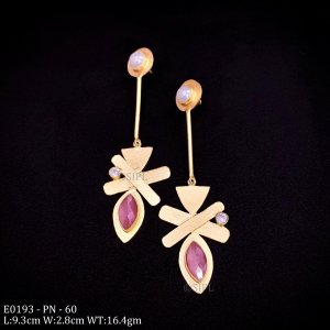 Classic Design Colored Stone Earring