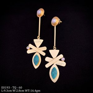 Classic Design Colored Stone Earring