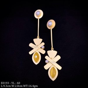 Classic Design Colored Stone Earring