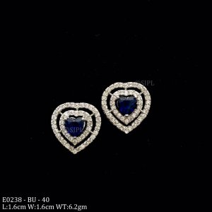 Beautiful Smart Heart Shape American Diamond Earring