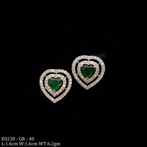 Beautiful Smart Heart Shape American Diamond Earring