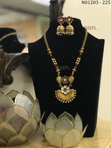Amazing Design Southern Style Kundan Long Necklace Set