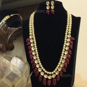 Amazing Kundan Meenakari Necklace Set
