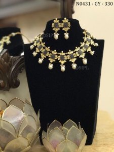 Designer Bridal Polki Necklace Set