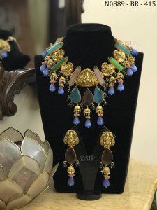 Contemporary Handmade Necklace With Temple Jewellery