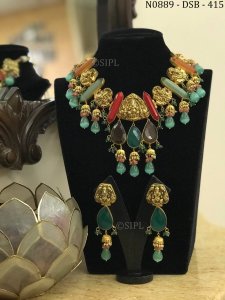 Contemporary Handmade Necklace With Temple Jewellery