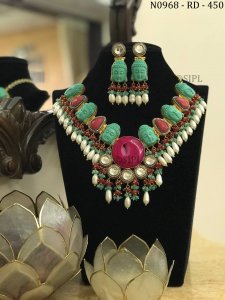 Beautiful Gold Plated Handmade Necklace Set