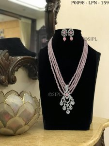 Designer American Diamond Pendant Set