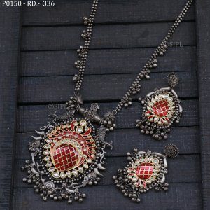 Antique Meenakari  Pendant Set