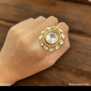 Elegance Defined Polki Ring