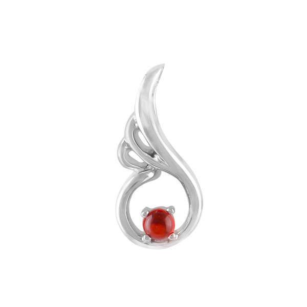 Image of Red Garnet 925 Sterling Silver Pendant