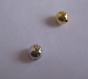 Image of 6MM Plain round gold beads