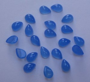 Image of Blue chelcedony pear cab