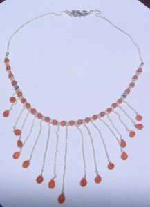 Image of Carnelian bead necklace