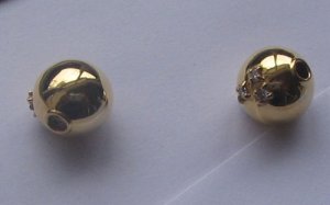 Image of Gold Diamond Beads 10mm
