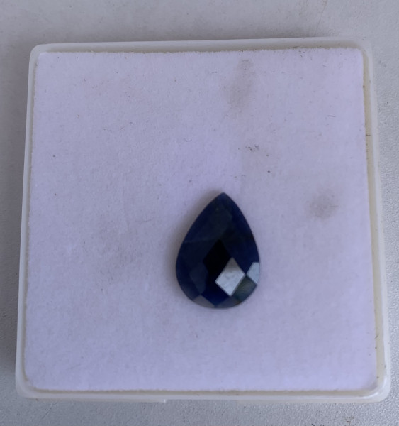 Image of Blue sapphire rose cut pear shape 15x11mm