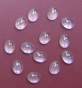 Image of Rose Quartz oval cab gem stone
