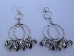 Image of Silver plated oxidised earring6