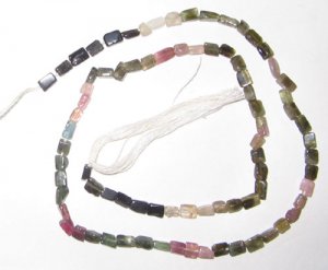 Image of Turmaline square tube beads