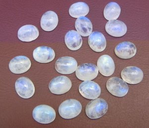 Image of White Rainbow 9x11 oval cab