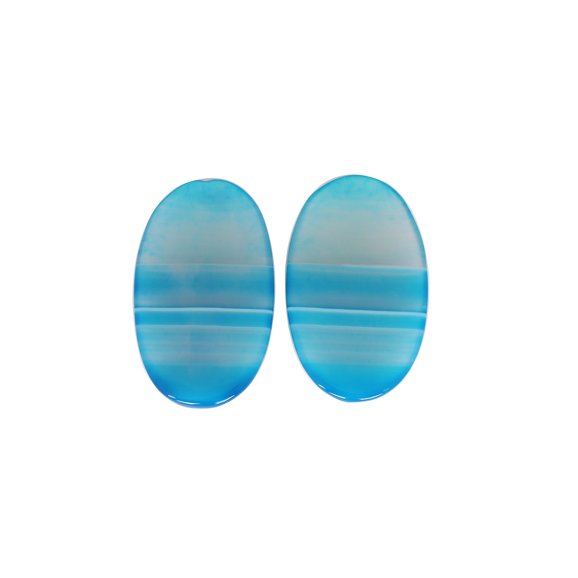 Loose Gemstone Blue Agate 6290cts Pair Gemstone Lot For Jewelry Making Stone For Earrings