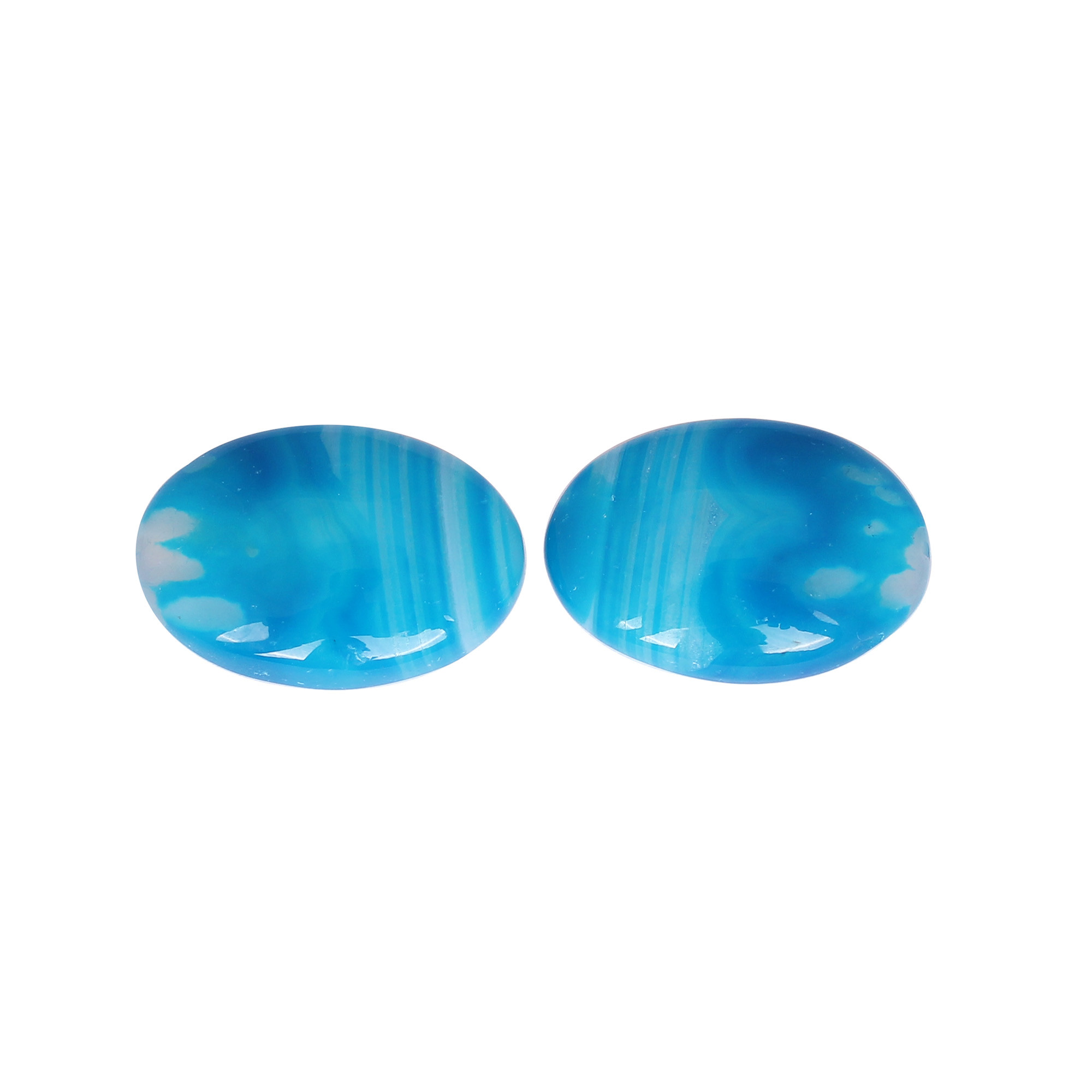 Loose Gemstone Blue Agate 4625cts Pair Gemstone Lot For Jewelry Making Stone For Earrings