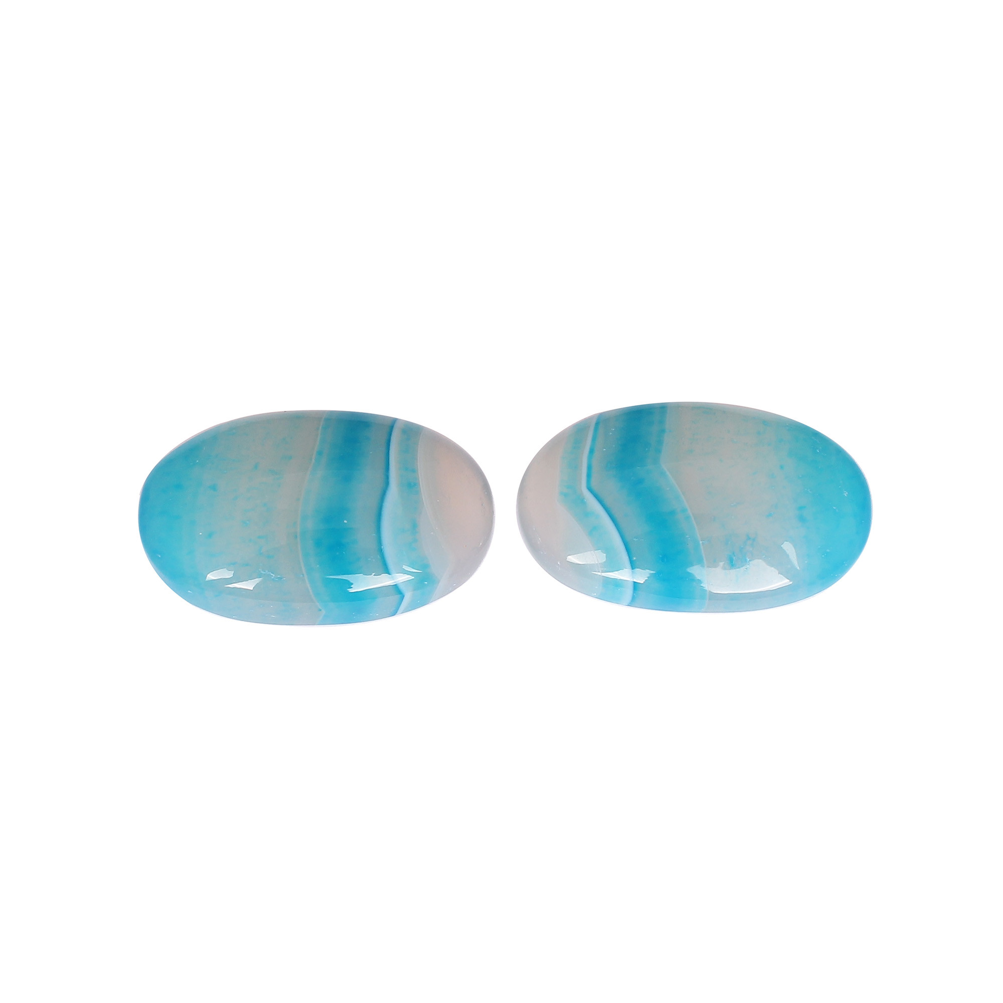 Loose Gemstone Blue Agate 7890cts Pair Gemstone Lot For Jewelry Making Stone For Earrings