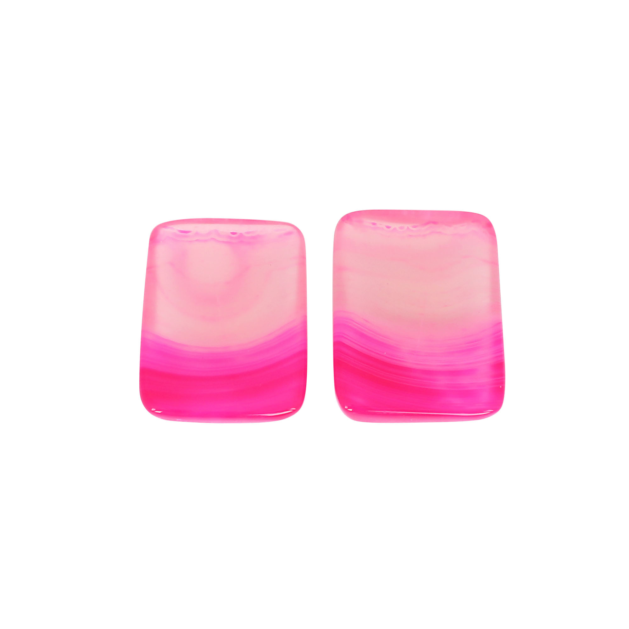Loose Gemstone Pink Agate 4665 cts Pair Gemstone Lot For Jewelry Making Stone For Earrings
