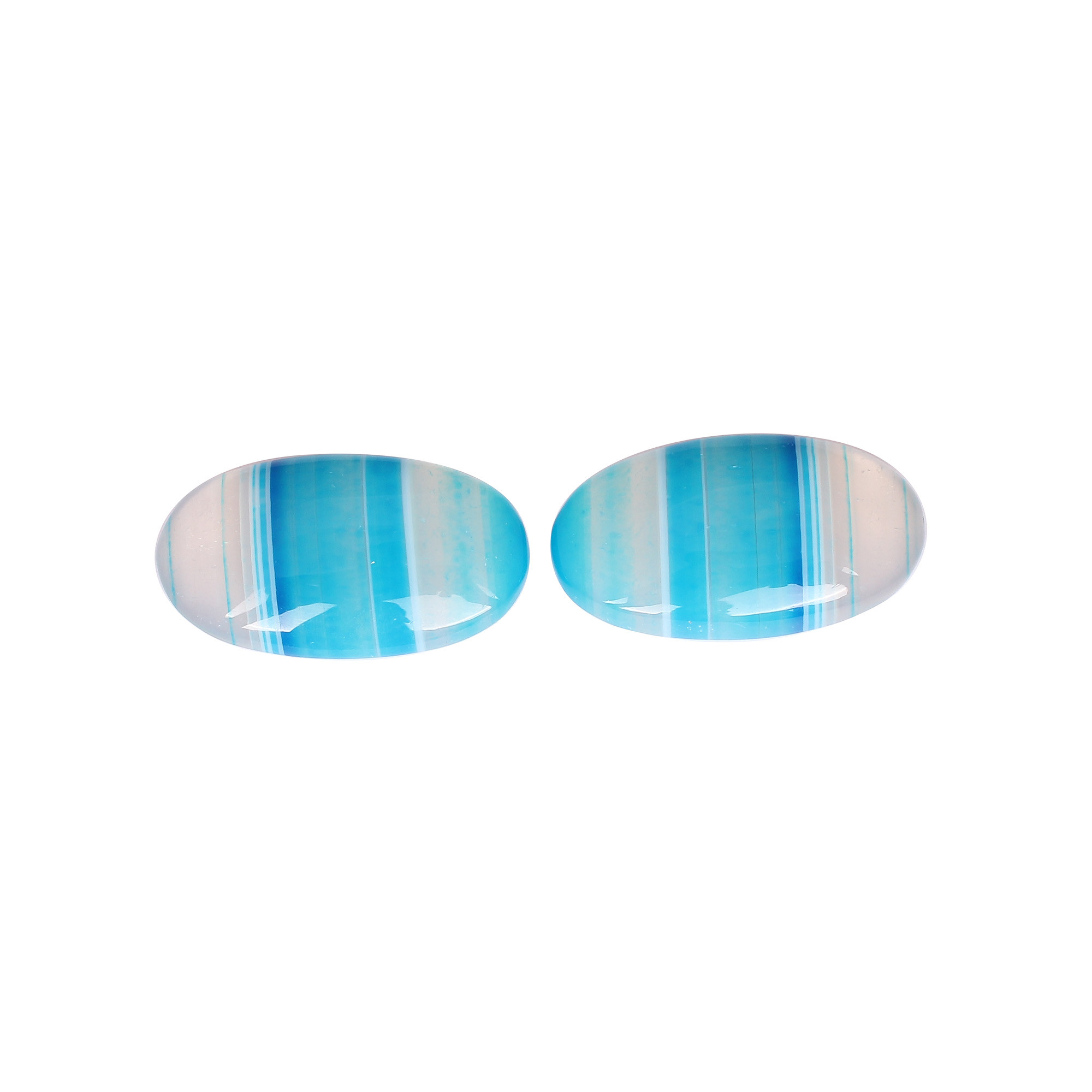 Loose Gemstone Blue Agate 5335cts Pair Gemstone Lot For Jewelry Making Stone For Earrings